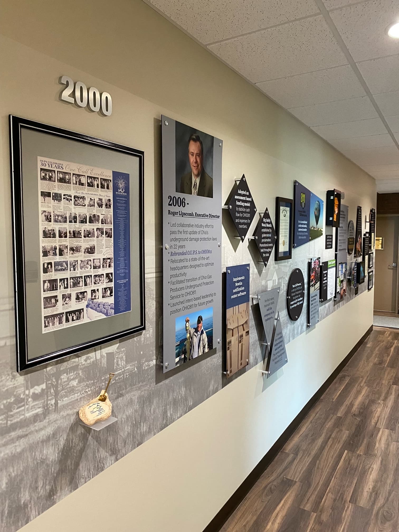 OHIO811 timeline wall — 2000s panel