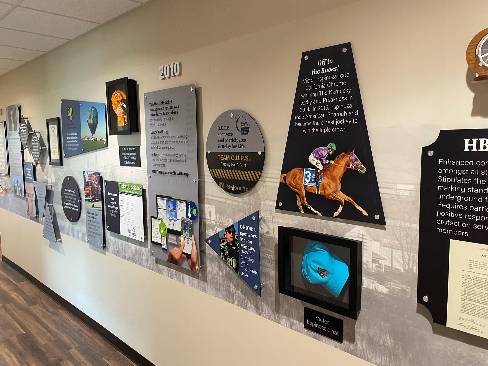 OHIO811 timeline wall — 2010s panel