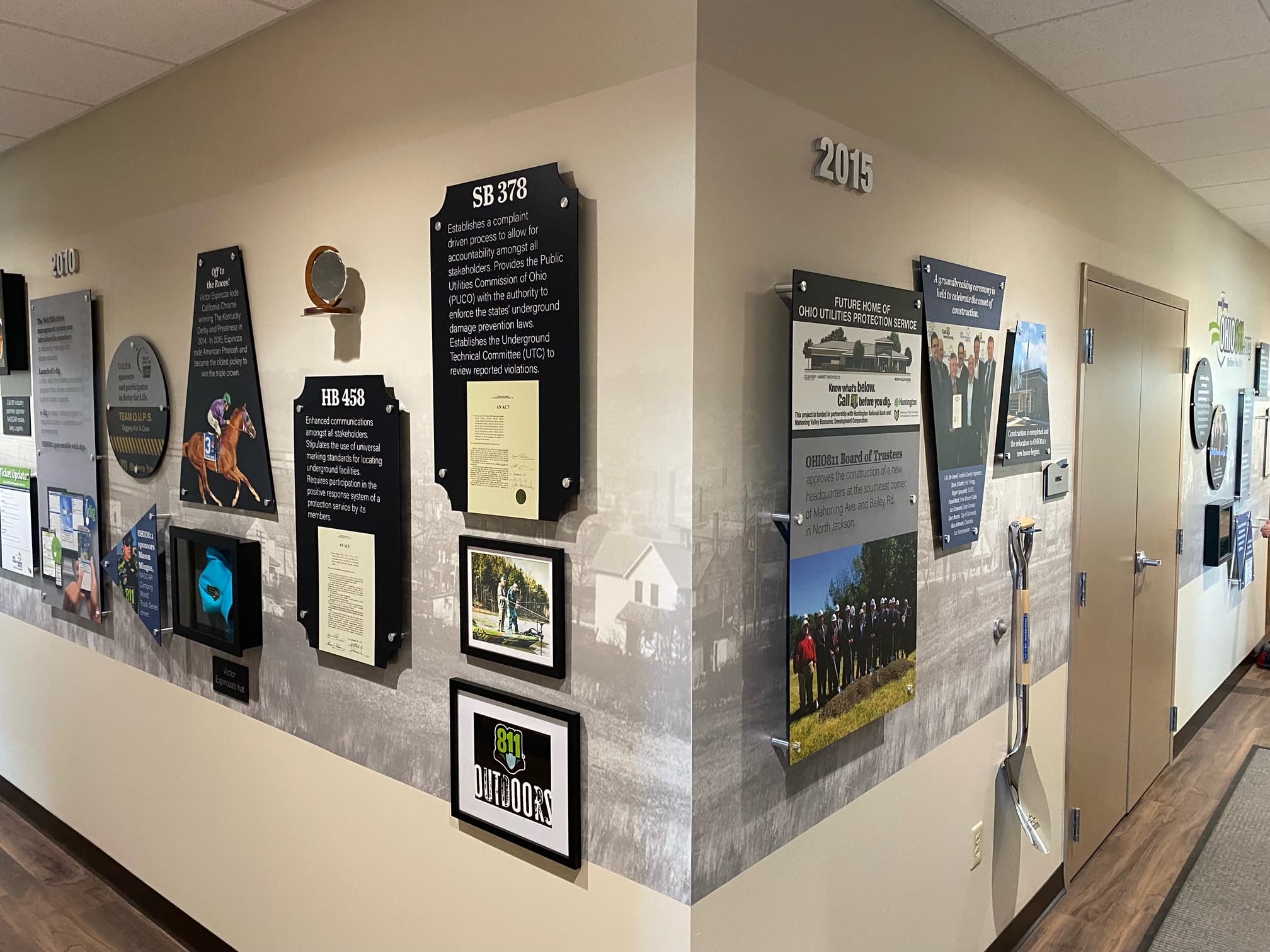 50-Year Timeline Wall — Ohio Utilities Protection Services