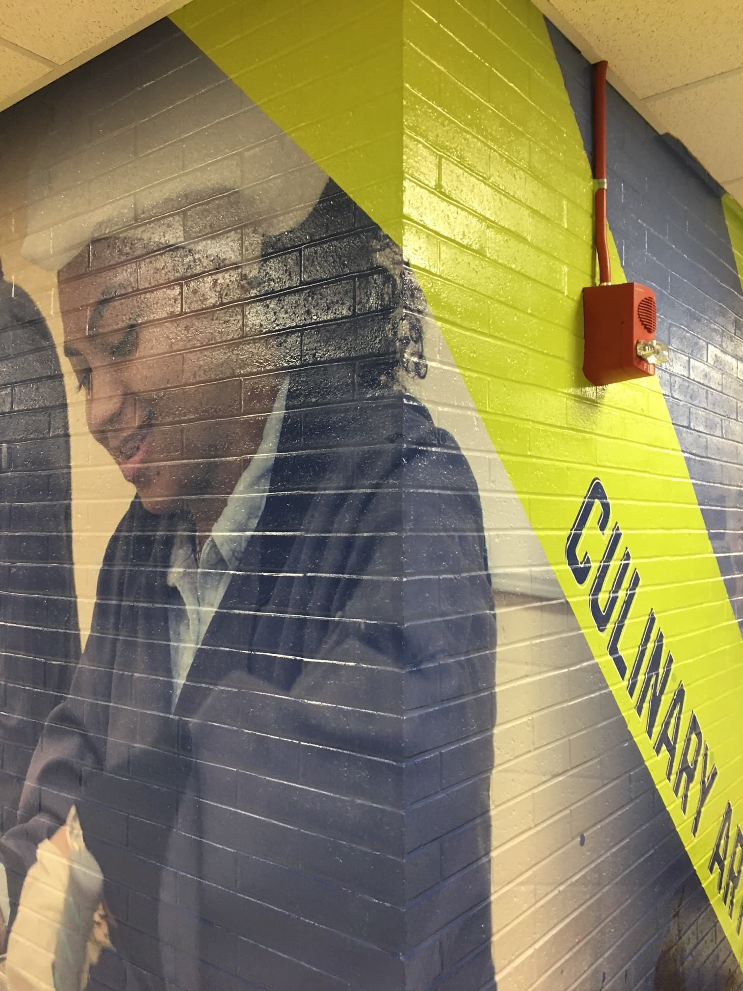 Culinary program identity wall graphics at Choffin