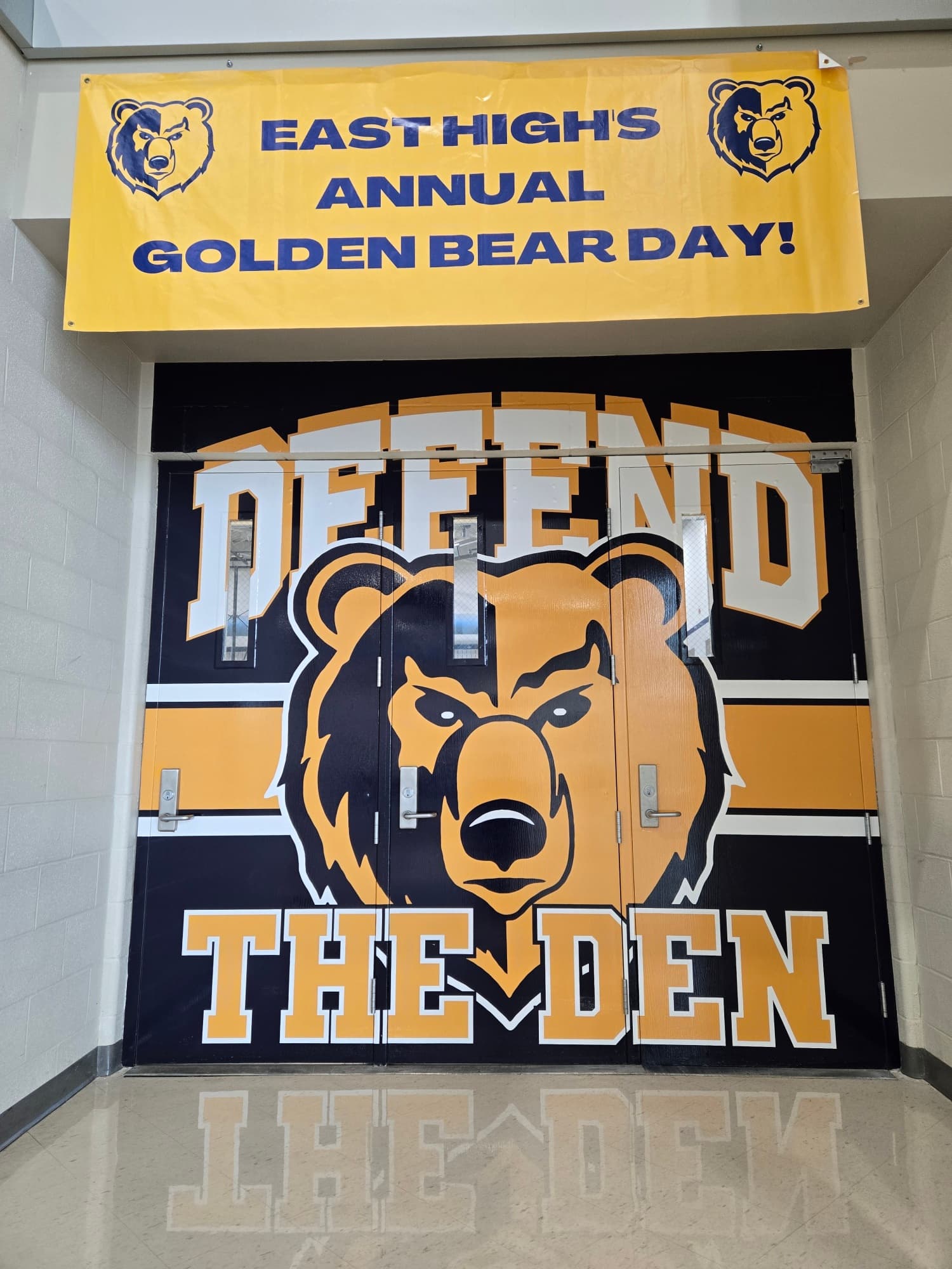 East High School Golden Bears door graphics