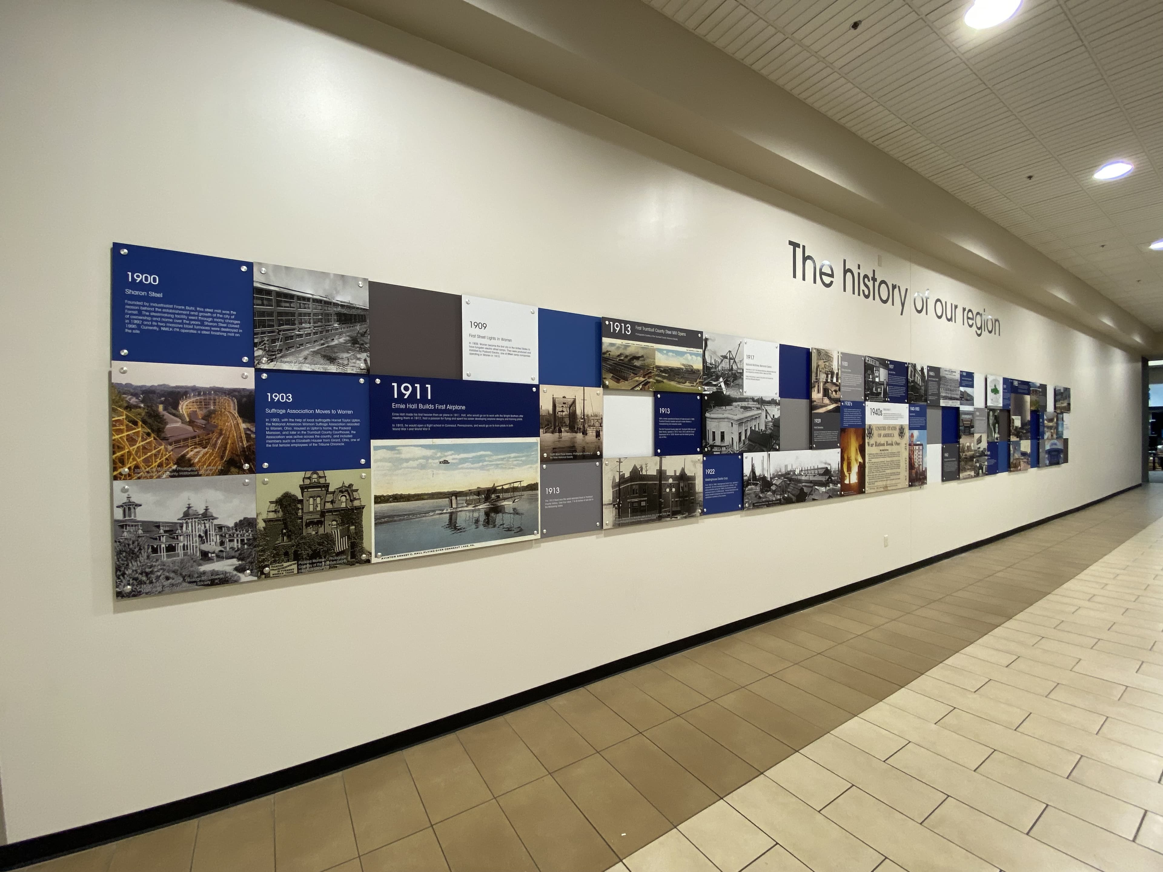Eastwood Mall tenant signage program — installed wall graphics across the property