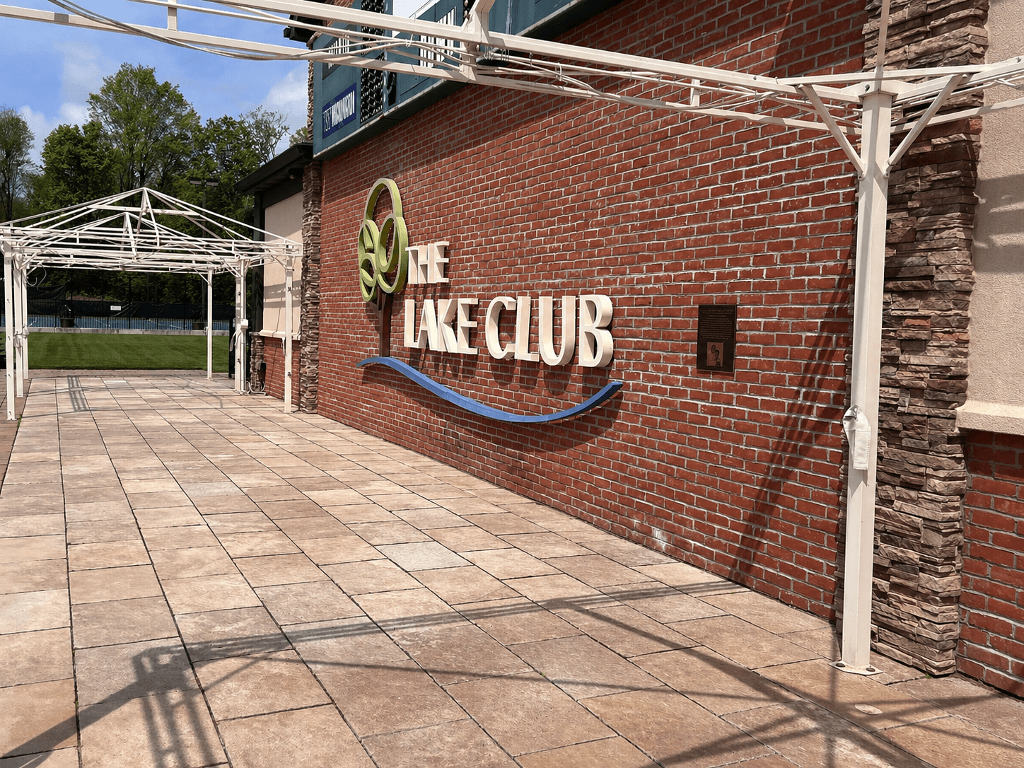 The Lake Club branded wall installation