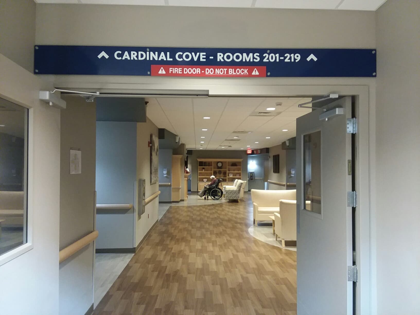 Poland campus interior vinyl directional signage