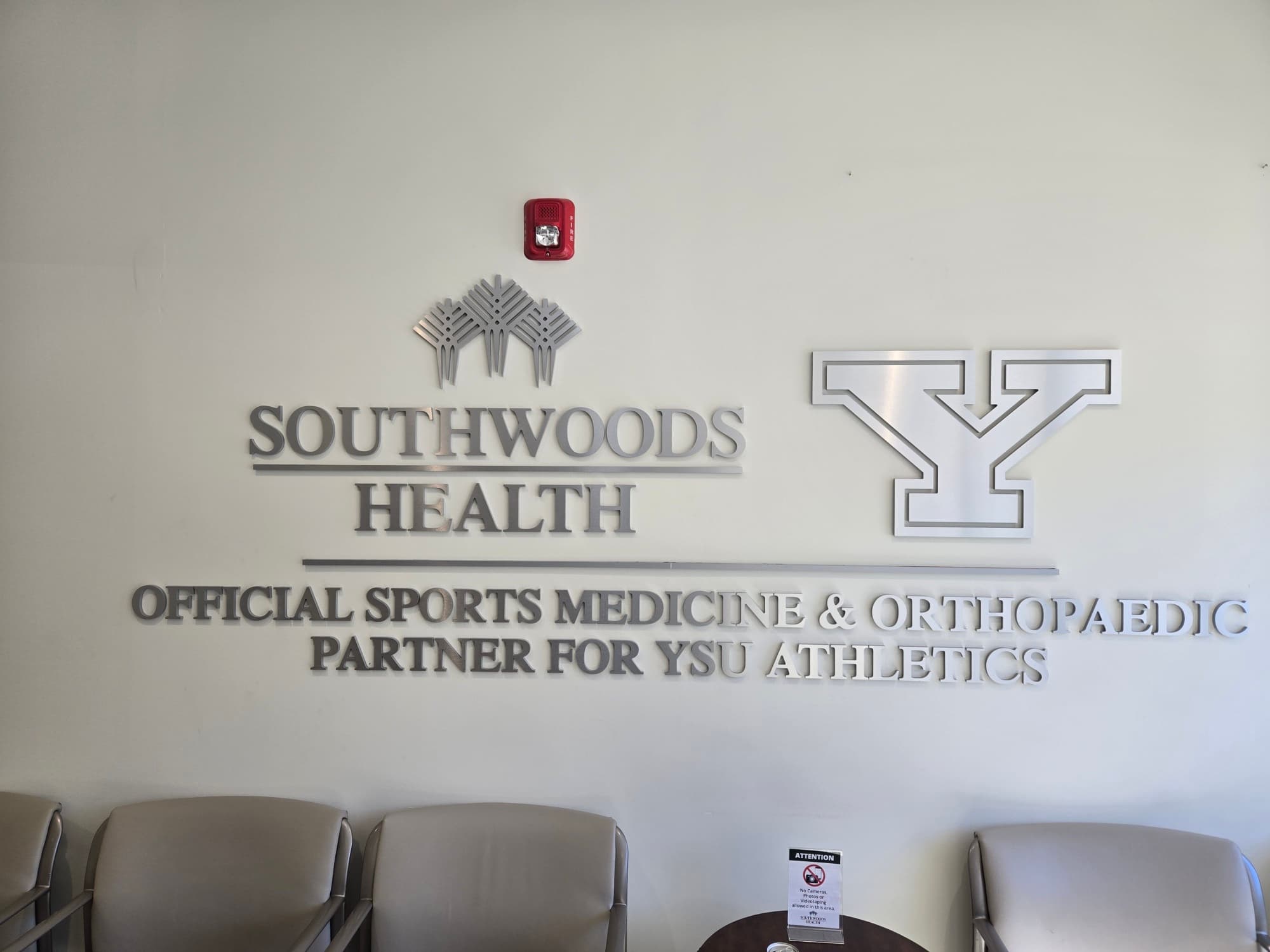 Southwoods 250 Building interior with installed dimensional signage