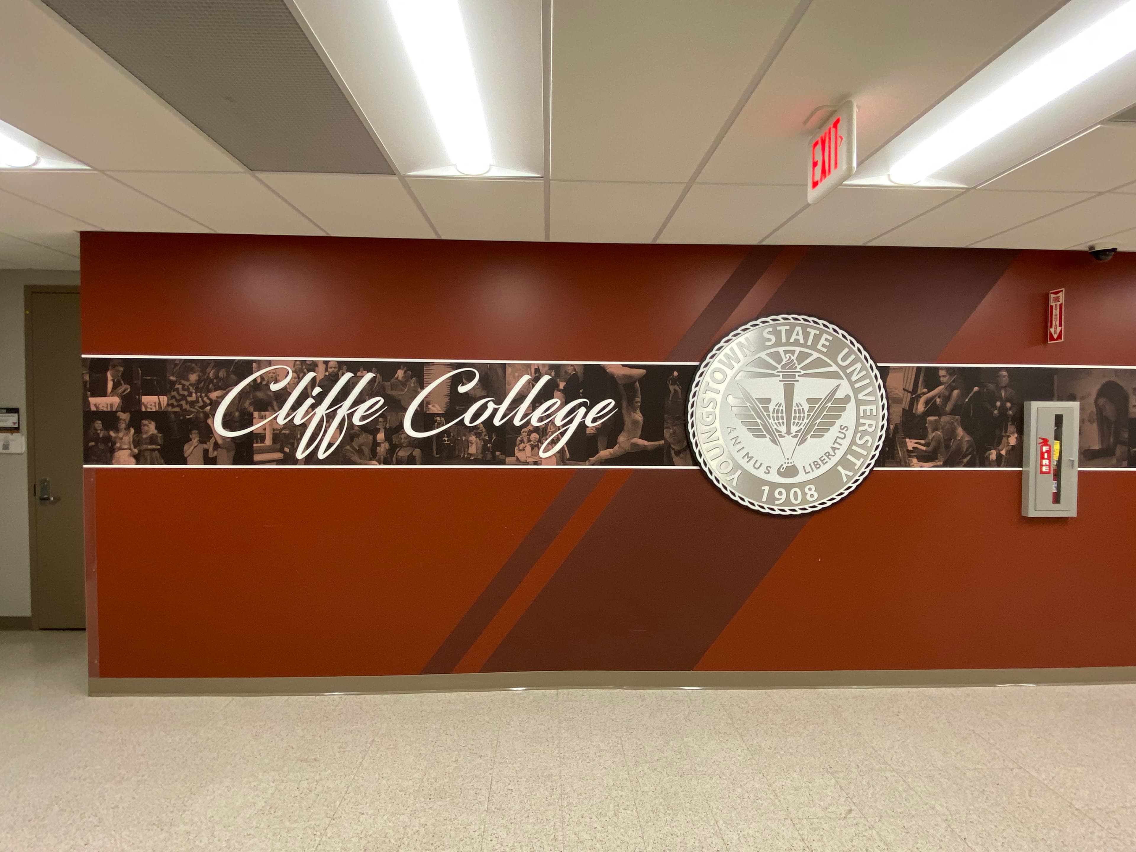 YSU interior signage detail
